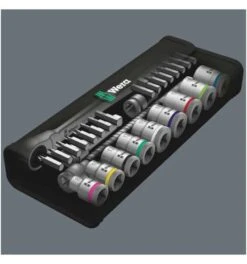 Wera 8100 SB 8 Zyklop Metal-Knarrensatz, Umschalthebel, 3/8"-Antrieb, Metrisch, 29-tlg. -Werabahco Verkaufe wera knarren 807722 czm